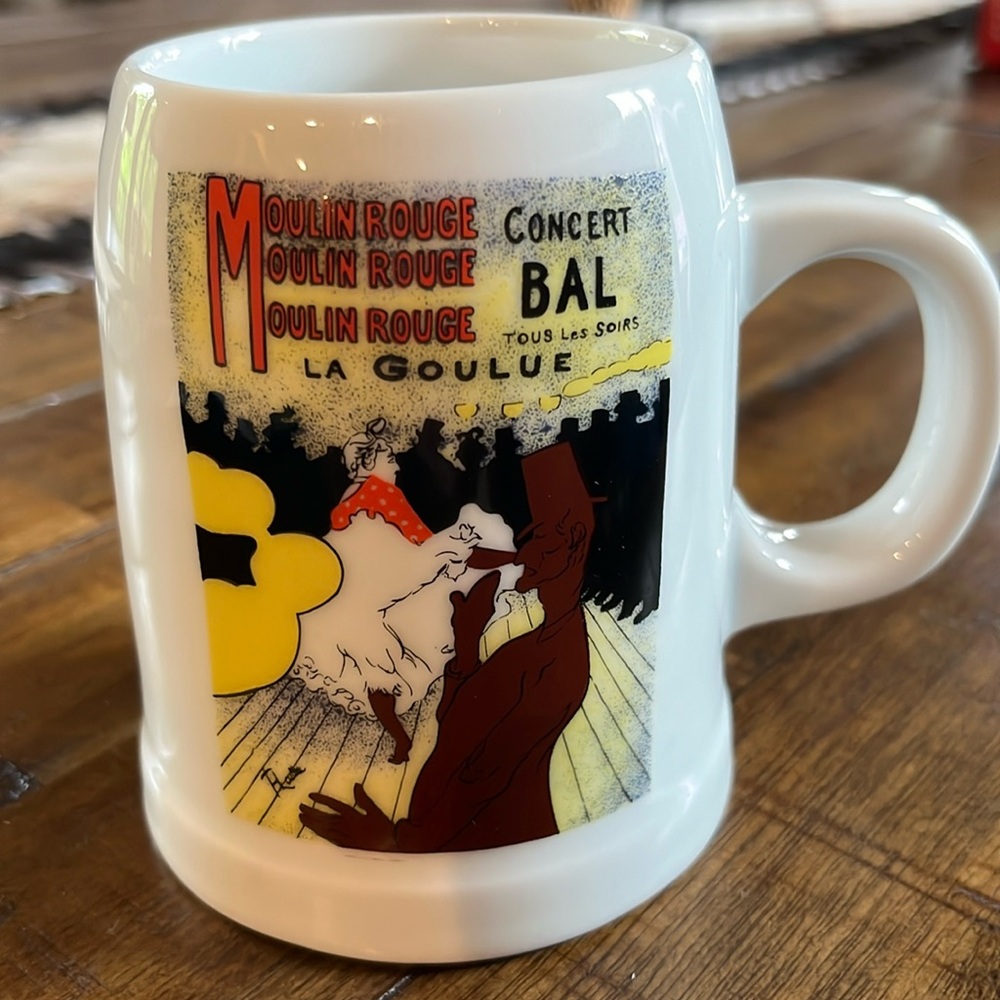 Vintage LIMOGES Toulouse Lautrec “Porcelaines Florence” mug